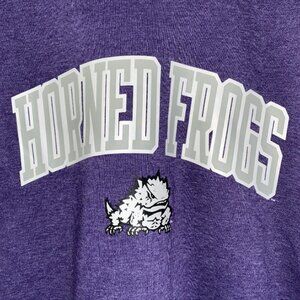 Texas Christian University Horned Frogs Long Sleeve Sweatshirt Size Large Purple